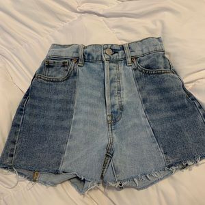 Pacsun Distressed Colorblock Icon Short